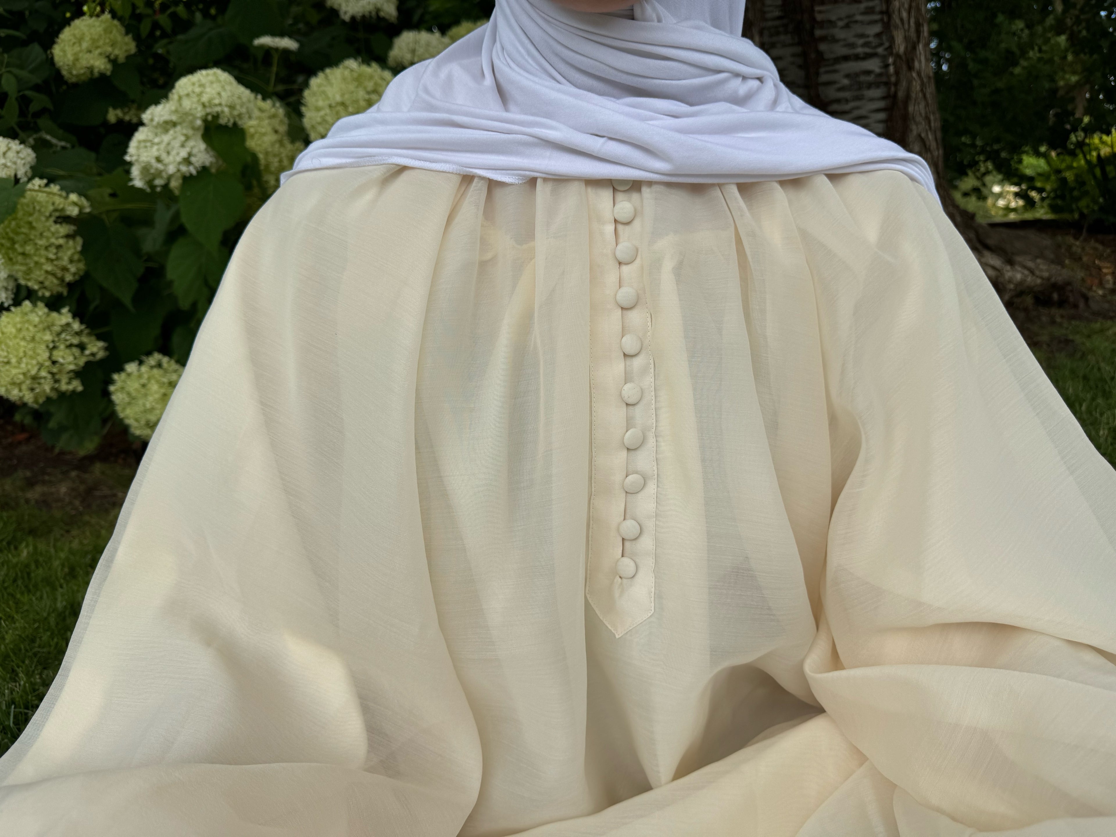 Robe manches bouffantes